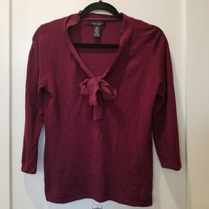 Banana Republic Silk Cashmere Pussy Bow Top